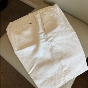 Men's White Ralph Lauren Linen Shorts
